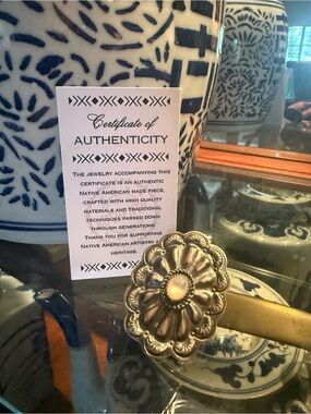 Native American - Sterling silver & mother of pearl by Chaz Clayton Tsosie